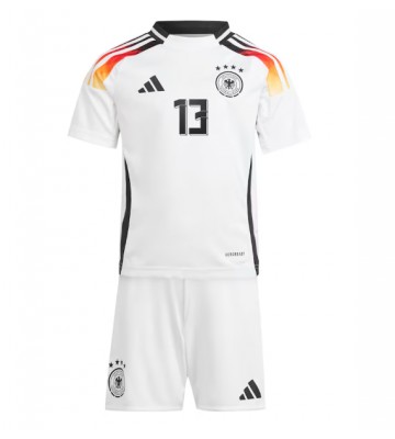 Tyskland Thomas Muller #13 Hjemmebanetrøje Børn EM 2024 Kortærmet (+ Korte bukser)